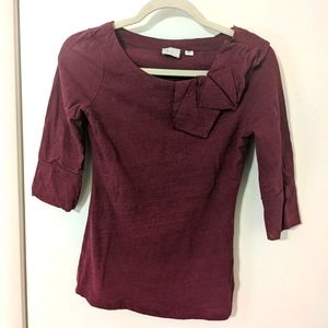 Anthropologie 3/4 sleeve top, size S